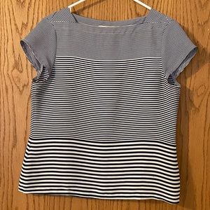 Short Sleeve Striped Blouse